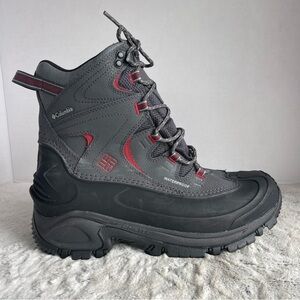 Columbia Men's Waterproof Hiking Boots - Gray and Red Size 10